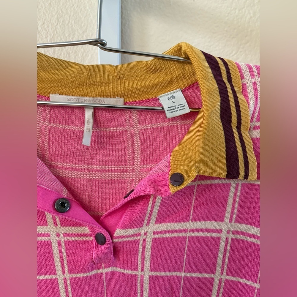 Scotch & Soda Knit Polo Long Sleeve Sweater - Size L - Picture 8 of 9